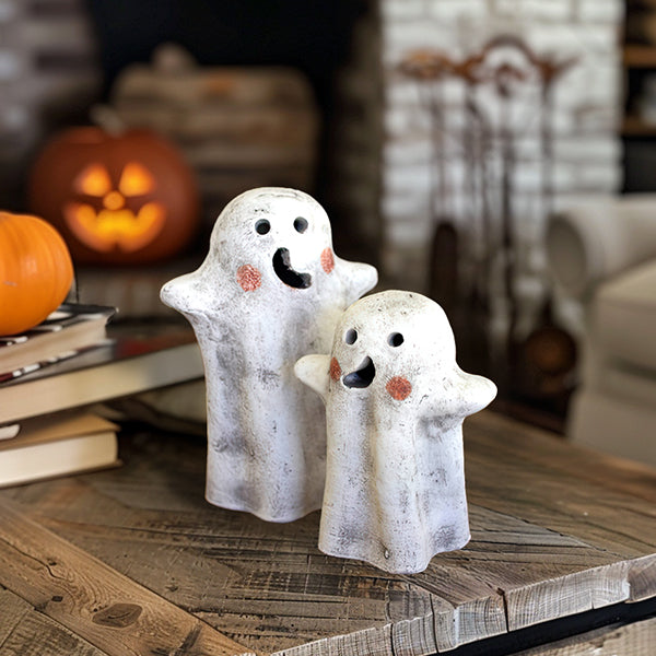 Clay Ghost Lanterns, Set of 2 General KAL