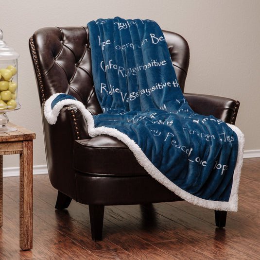 Gift Faux Fur Comfort Words Throw Blanket Collective Chanasya