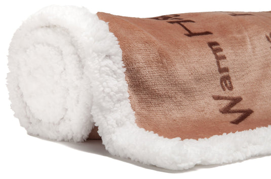 Gift Faux Fur Comfort Words Throw Blanket