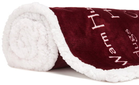 Gift Faux Fur Comfort Words Throw Blanket