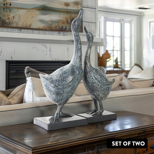 Distressed Goose Sculpture, Set of Two Whats trending UMA