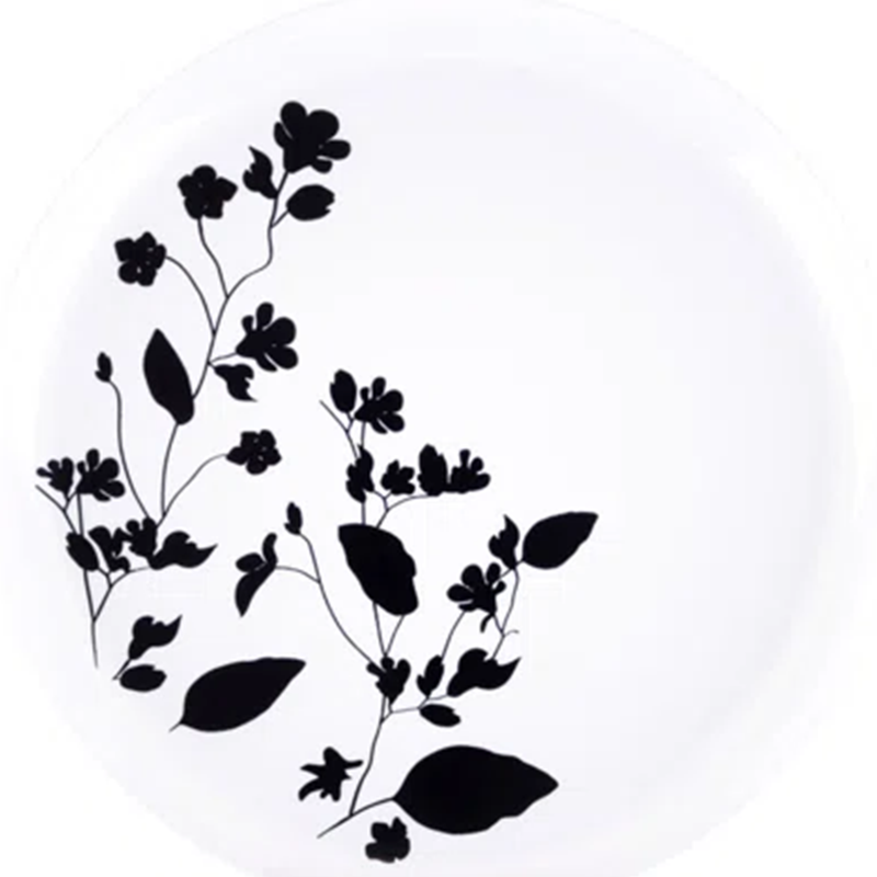 Load image into Gallery viewer, Garden Collection White and Black Round Dinner Plates 10&quot; Tablesettings Blue Sky
