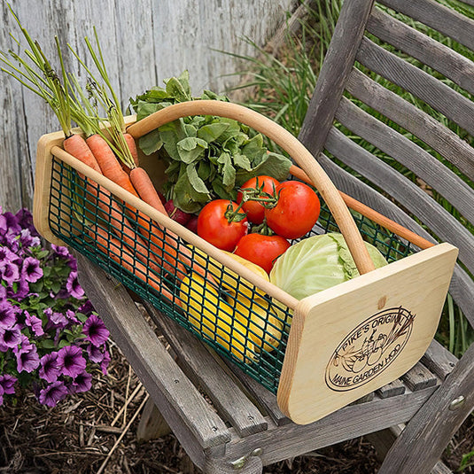 Wooden Garden Basket With Handle General ABH