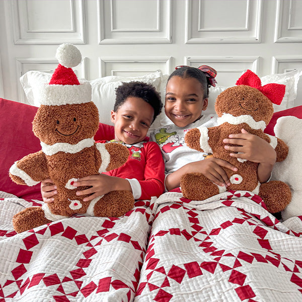 Boy and Girl Gingerbread Christmas Pillows, Set of 2 Sale ABH