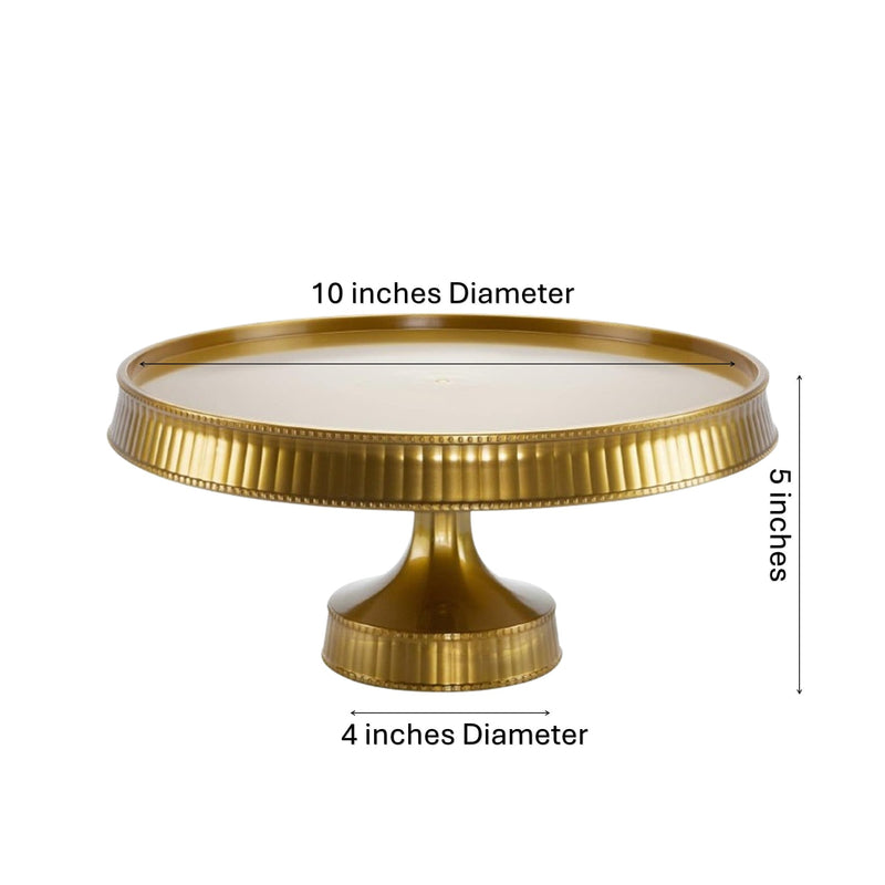 Load image into Gallery viewer, Premium Extra Heavyweight Gold Cake Plastic Stands 10.5&quot; Disposable Lillian
