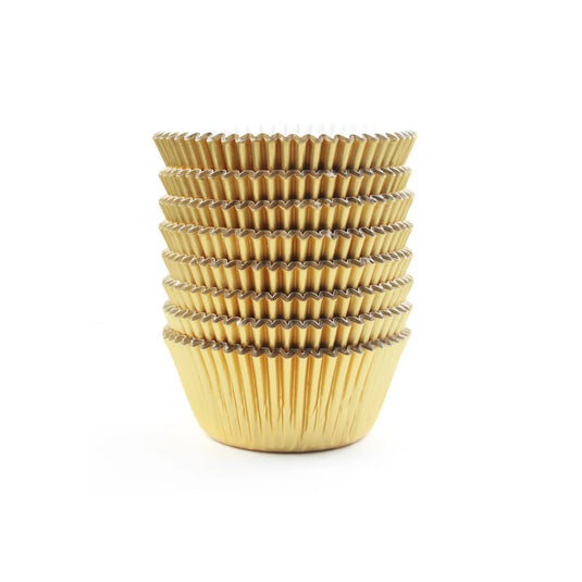 Simcha Collection Gold Mini Foil Baking Cups 4 Ct Food Storage & Serving Blue Sky