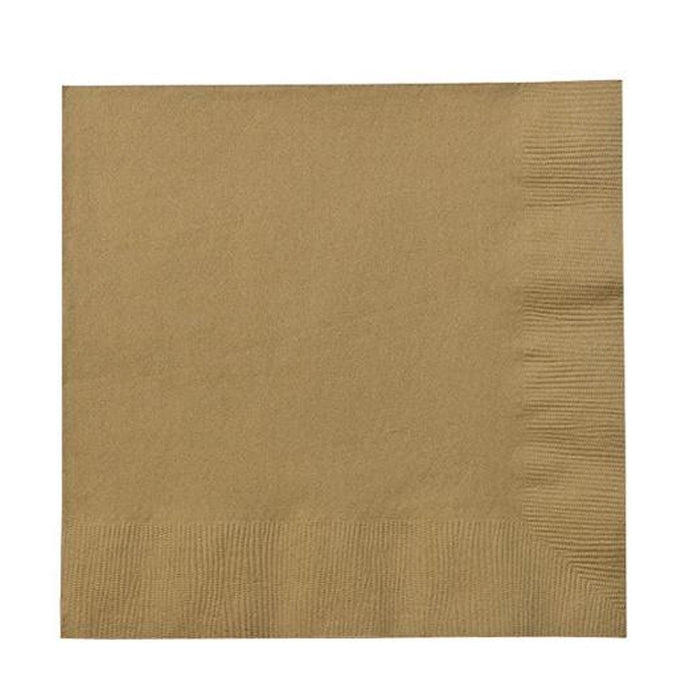 Gold Beverage Napkins Napkins Party Dimensions