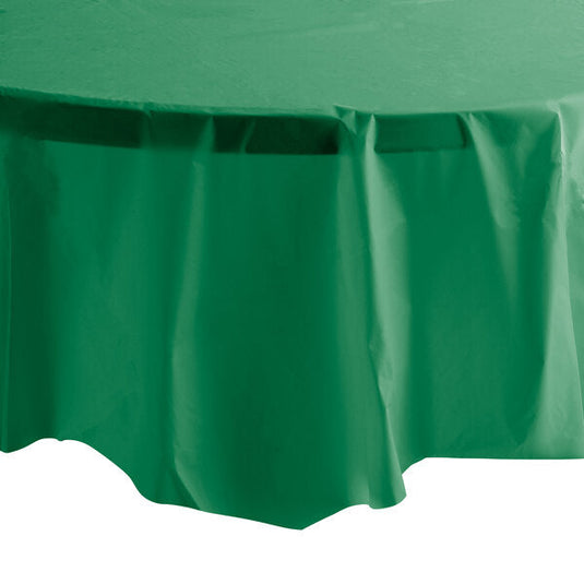 TableCloth Plastic Disposable Round Green 84'' Table Cover Party Dimensions