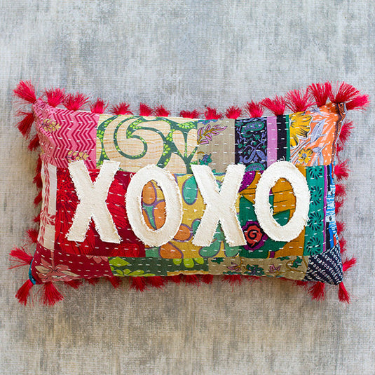 Heartfelt Stitched Kantha Pillows, Pick Your style General KAL