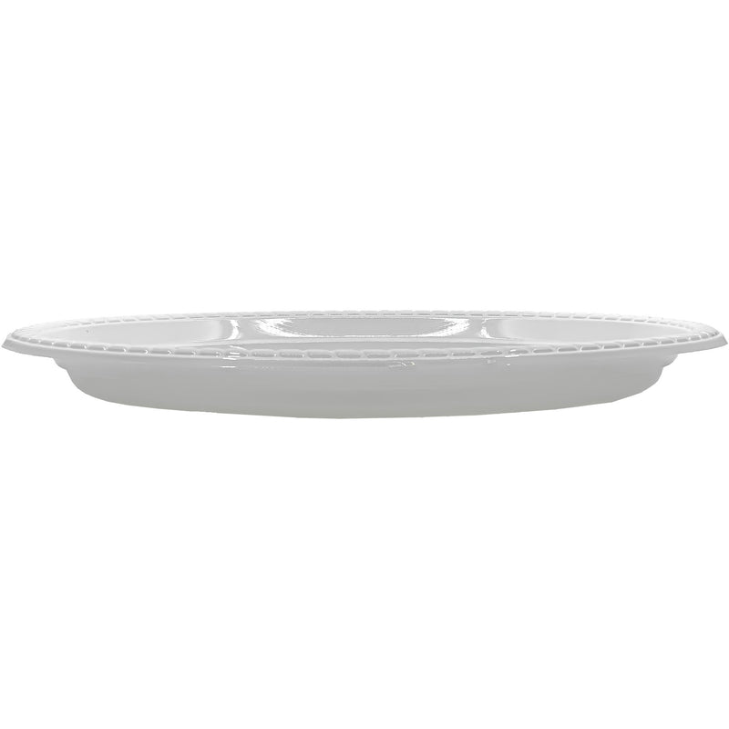 Load image into Gallery viewer, White Plastic Oval Serving Plate 12¼&quot; x 9¾&quot; Disposable Plates Hanna K
