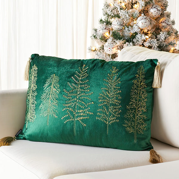 Load image into Gallery viewer, Christmas Tree Pillow with Tassels, Pick Your Color General SAF
