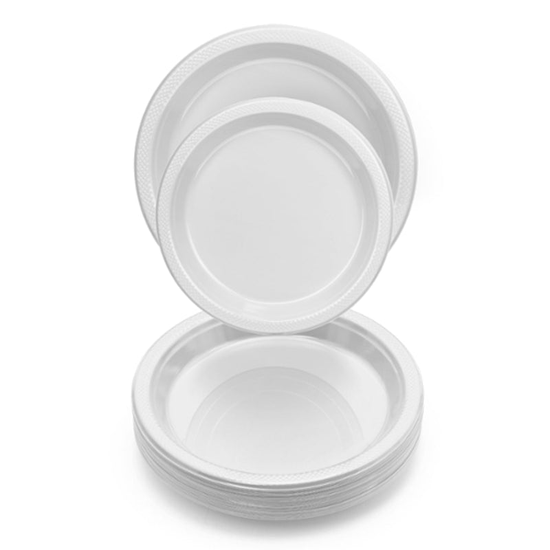 Load image into Gallery viewer, Hanna K. Signature heavy weight Plastic Plates White 10&quot; Disposable Plates Hanna K Signature
