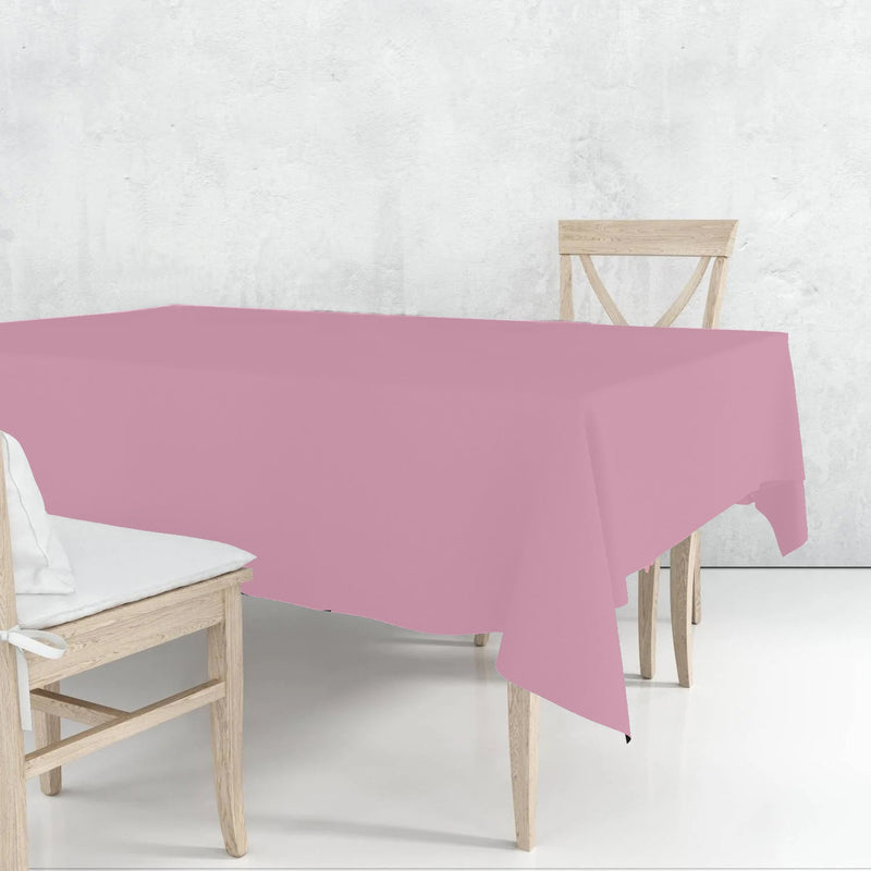 Load image into Gallery viewer, Disposable Plastic Premium Tablecloth Heavyweight Rectangle Medium Pink 54&quot; x 108&quot; Tablesettings VeZee
