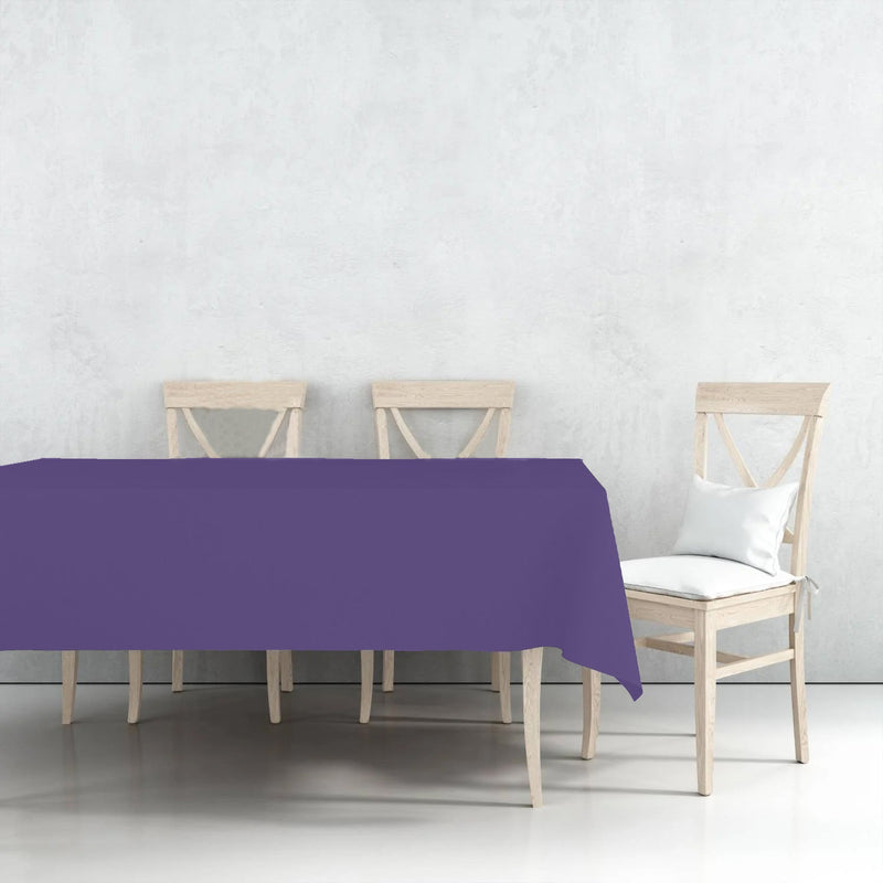 Load image into Gallery viewer, Disposable Plastic Premium Tablecloth Heavyweight Rectangle Purple 54&quot; x 108&quot; Tablesettings VeZee
