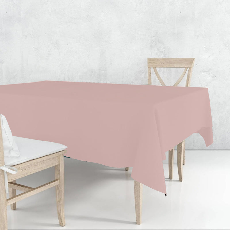 Load image into Gallery viewer, Disposable Plastic Premium Tablecloth Heavyweight Rectangle Light Pink 54&quot; x 108&quot; Tablesettings VeZee
