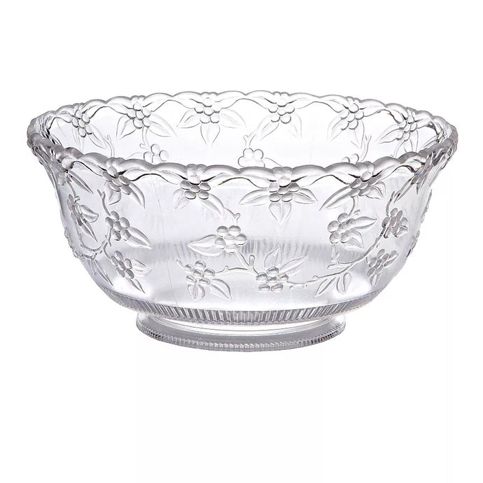 8 Quart Clear Premium Xtra Heavy Weight Punch Bowl 12in.X 6in. deep Serverware Hanna K