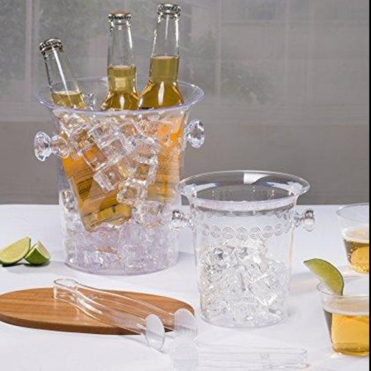 4 Quart Clear Plastic Ice Bucket Serverware Hanna K