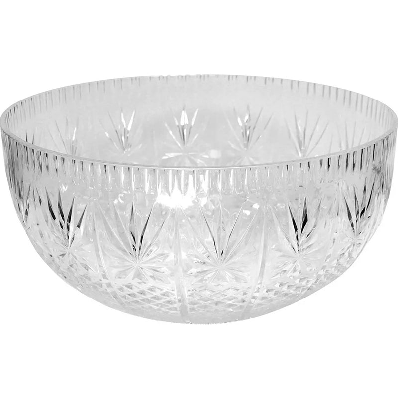 Load image into Gallery viewer, 12 Quart Premium EXTRA Heavy Weight Plastic CRYSTAL Clear Punch Bowl 14in.wide+7in. high Serverware Hanna K
