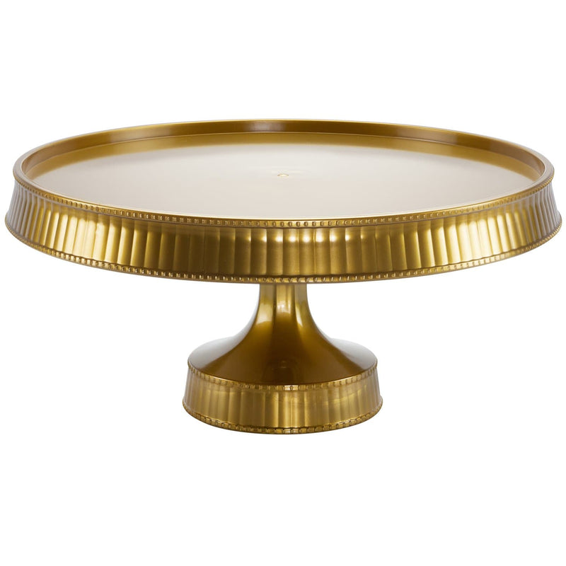 Load image into Gallery viewer, Premium Extra Heavyweight Gold Cake Plastic Stands 10.5&quot; Disposable Lillian
