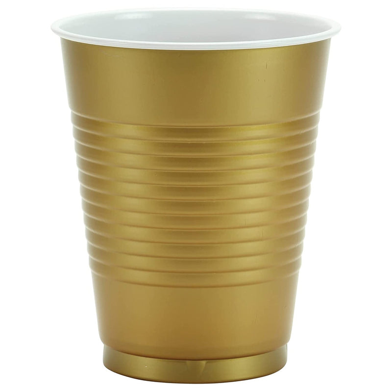 Load image into Gallery viewer, *WHOLESALE* Hanna K. Signature Plastic Cups Gold 18 oz : 600CT Cups Hanna K Signature
