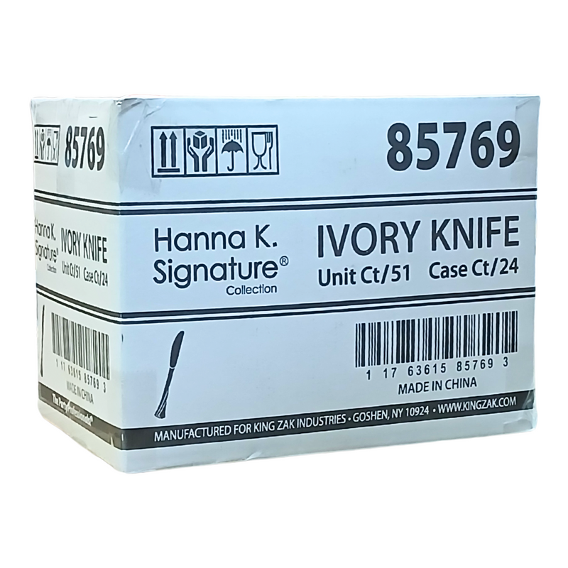 Load image into Gallery viewer, *WHOLESALE* Hanna K. Signature Heavy weight Plastic Knife Ivory: 1224CT Cutlery Hanna K Signature
