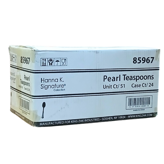 *WHOLESALE* Hanna K. Signature Heavyweight Pearl Plastic Teaspoon-1224CT Cutlery Hanna K Signature