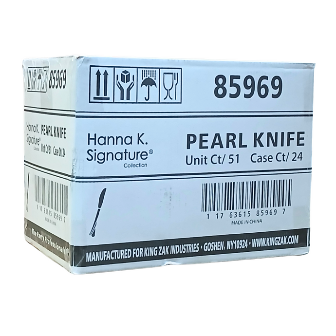 *WHOLESALE* Hanna K. Signature Heavyweight Pearl Plastic Knife-1224CT Cutlery Hanna K Signature