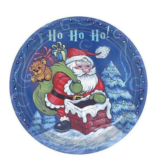 Christmas Santa Premium Heavyweight Dinner Paper Plates 7" 16 count Disposable Hanna K