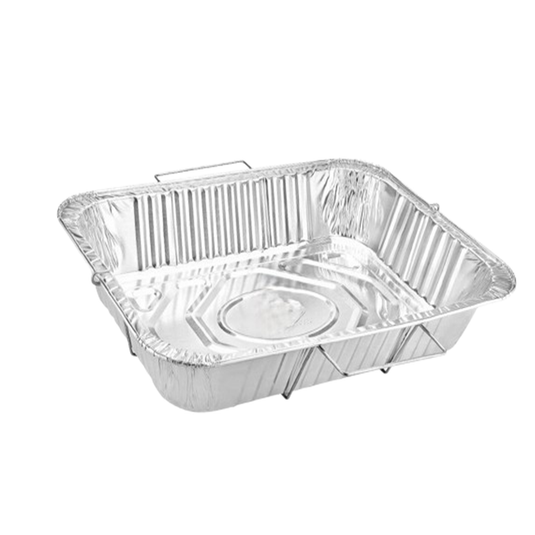 Disposable Aluminum 9X13 inches Half Size Pans with Handle Rack With Lids Half Size Pans VeZee