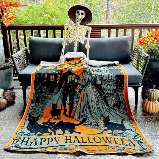 60 Inch Happy Halloween Blanket Wall Decor General ABH