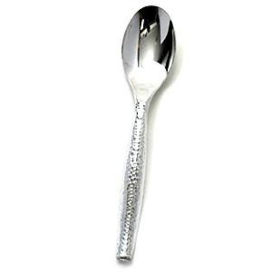 99¢ Hammered Effect Design Serving Spoon 10" 1 count Serverware Decorline