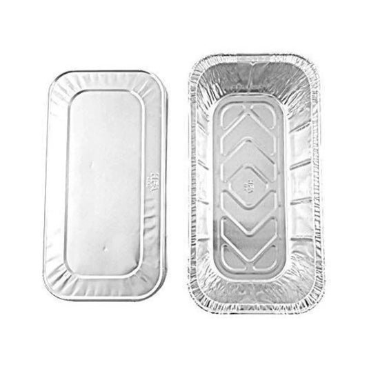 *WHOLESALE* ALUMINUM LID FOR 5 LB LOAF BAKING PAN 12.5" X 6.5" | 200 ct/case Disposable VeZee