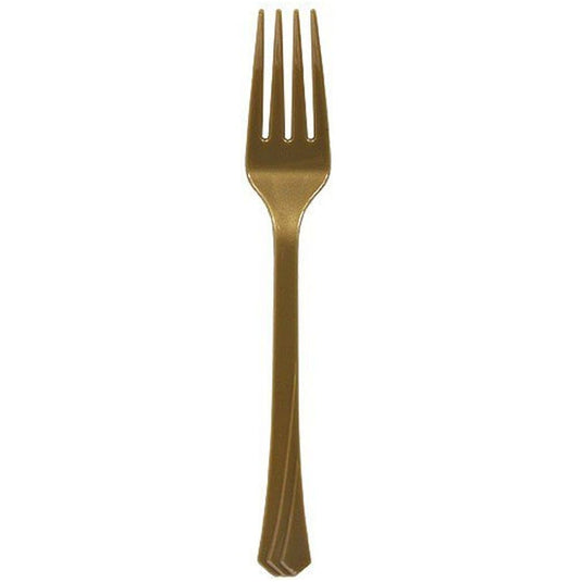 *WHOLESALE* Hanna K. Signature Heavyweight Gold Plastic Fork: 1224CT Cutlery Hanna K Signature