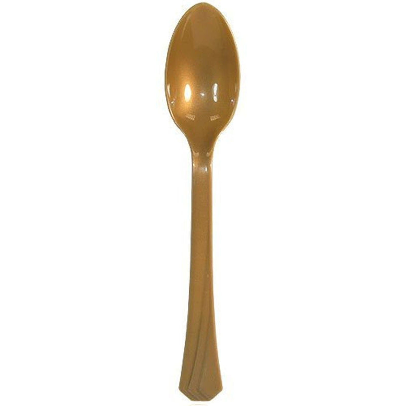 Load image into Gallery viewer, *WHOLESALE* Hanna K. Signature Heavy weight Gold Plastic Teaspoon: 1224CT Cutlery Hanna K Signature
