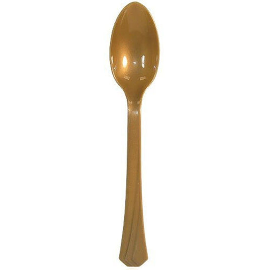 *WHOLESALE* Hanna K. Signature Heavy weight Gold Plastic Teaspoon: 1224CT Cutlery Hanna K Signature