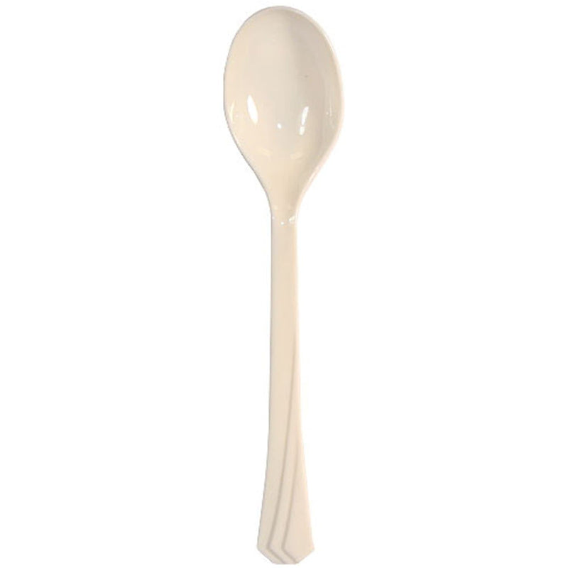 Load image into Gallery viewer, *WHOLESALE* Hanna K. Signature Heavyweight Plastic Soupspoon Ivory: 1224CT Cutlery Hanna K Signature
