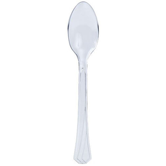 Hanna K. Signature Heavyweight Plastic Teaspoon Clear Cutlery Hanna K Signature