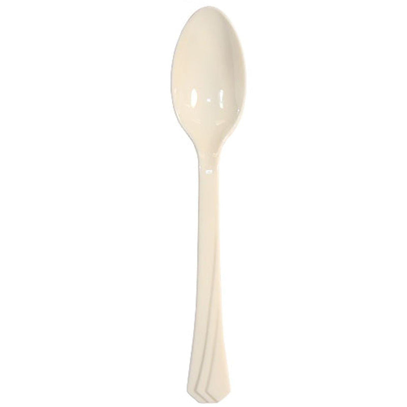 Load image into Gallery viewer, *WHOLESALE* Hanna K. Signature Heavy weight Plastic Teaspoon Ivory: 1224CT Cutlery Hanna K Signature
