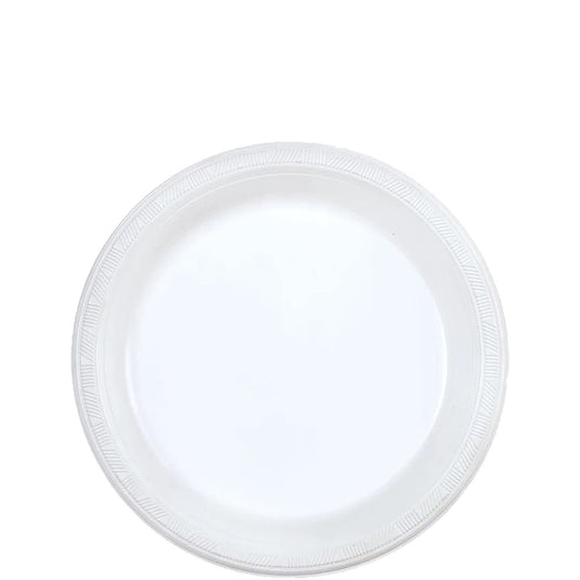 Hanna K. Signature Heavy weight Plastic Plates White 7" Disposable Plates Hanna K Signature