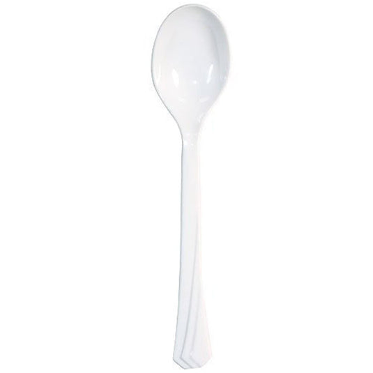 *WHOLESALE* Hanna K. Signature Heavyweight Pearl Plastic Soup spoon-1224CT Cutlery Hanna K Signature