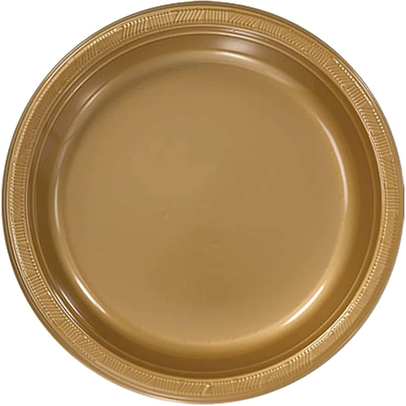 Load image into Gallery viewer, Hanna K. Signature Plastic Plates Gold 10&quot; Disposable Plates Hanna K Signature
