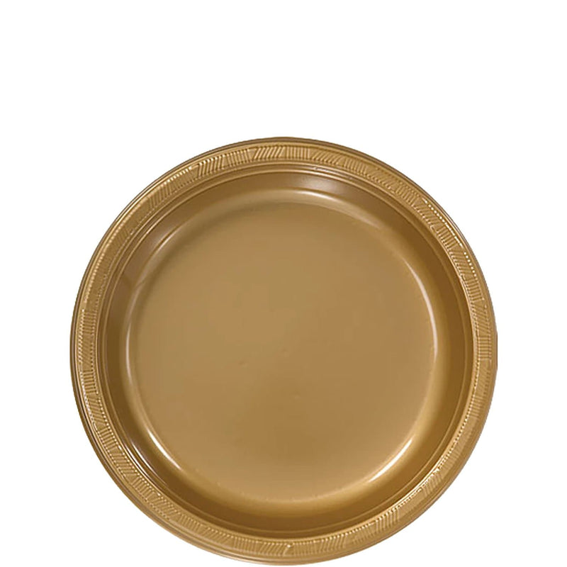 Load image into Gallery viewer, Hanna K. Signature Plastic Plates Gold 7&quot; Disposable Plates Hanna K Signature
