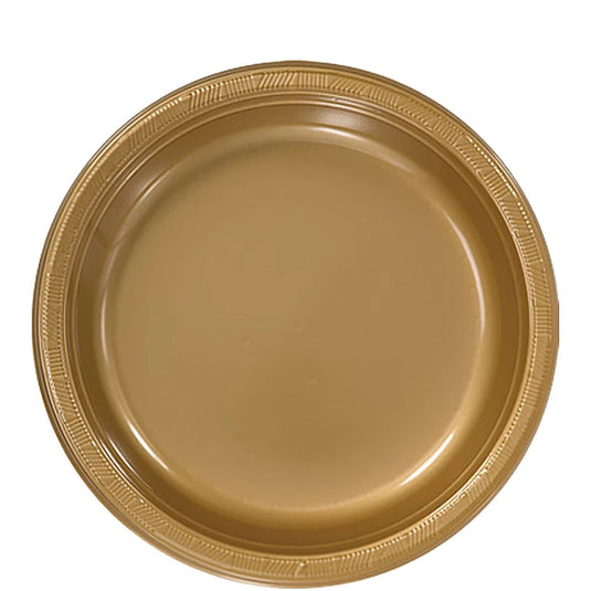 Hanna K. Signature Plastic Plates Gold 9" Disposable Plates Hanna K Signature