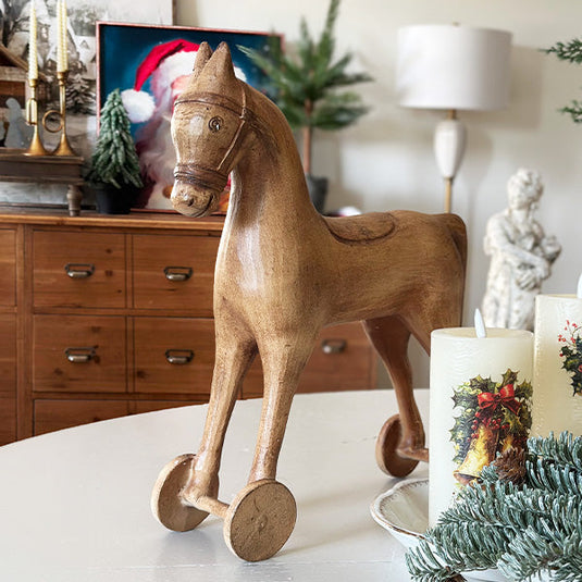 14 Inch Decorative Christmas Toy Horse General ABH