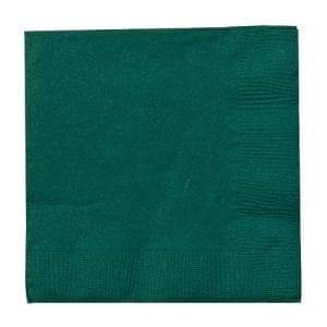 99¢ Hunter Green Beverage Napkins 24 count Party Dimensions