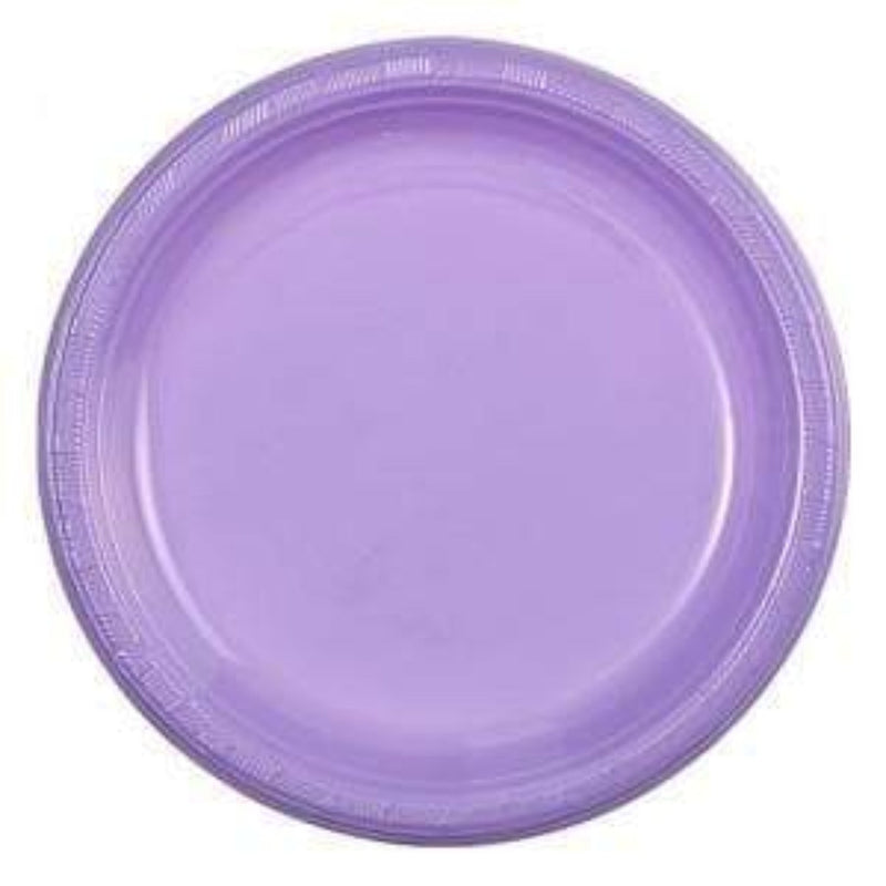 Load image into Gallery viewer, Hydrangea Plastic Plate 9&quot; Disposable Plates Party Dimensions
