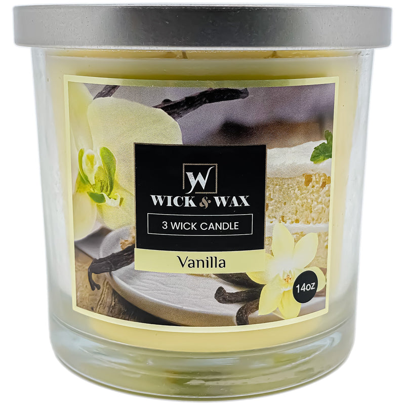 Load image into Gallery viewer, Vanilla Scented Jar Candle WICK &amp; WAX
