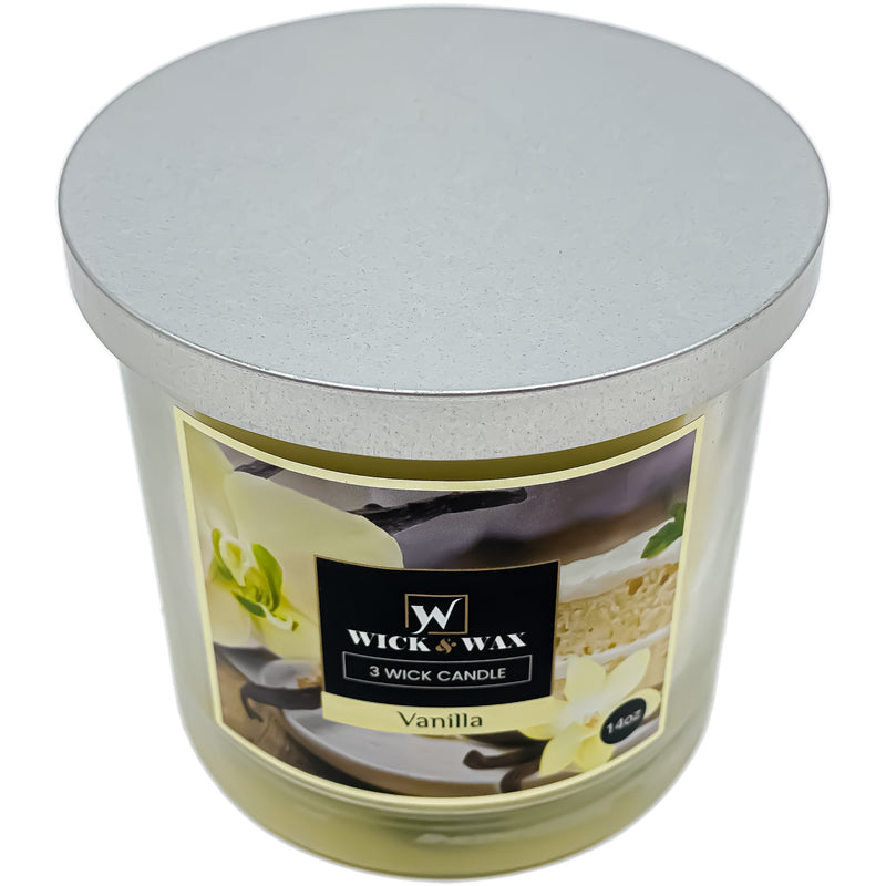 Load image into Gallery viewer, Vanilla Scented Jar Candle WICK &amp; WAX
