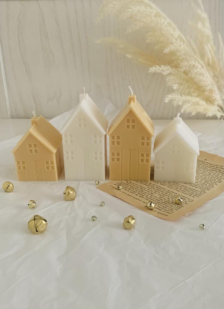 Load image into Gallery viewer, Christmas Cottage Candle Set Collective Believe Candle Co.
