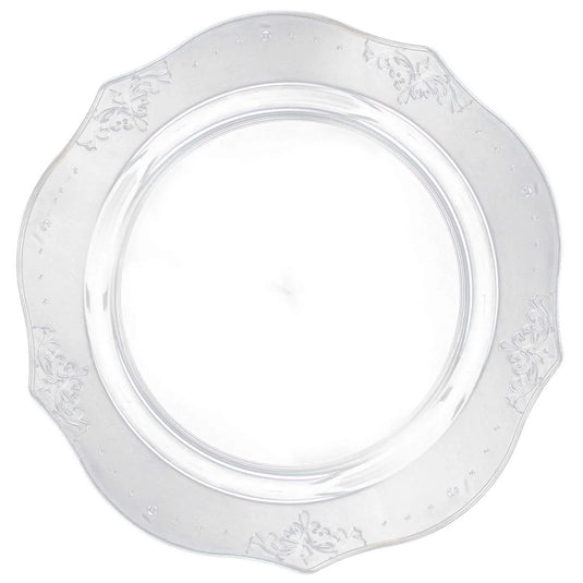 SALE 7" Clear Antique collection Plastic Salad Plates 20 count Disposable Plates Decorline